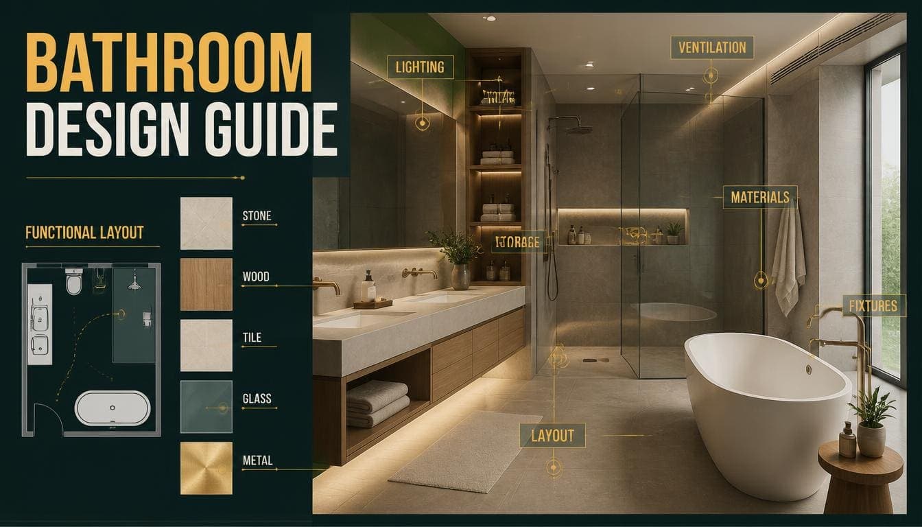 Bathroom Design: Layout, Materials and Small-Space Solutions