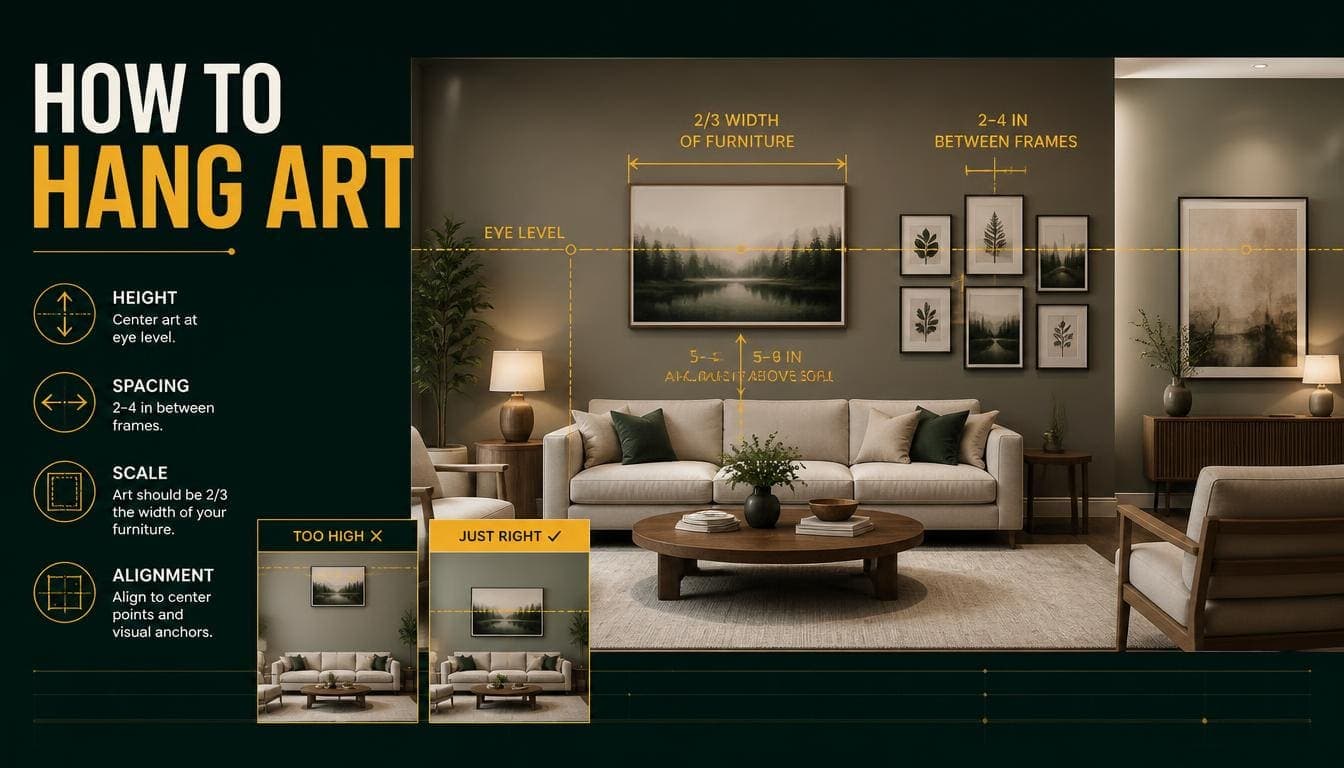 How to Hang Art: Heights, Spacing and Gallery Walls
