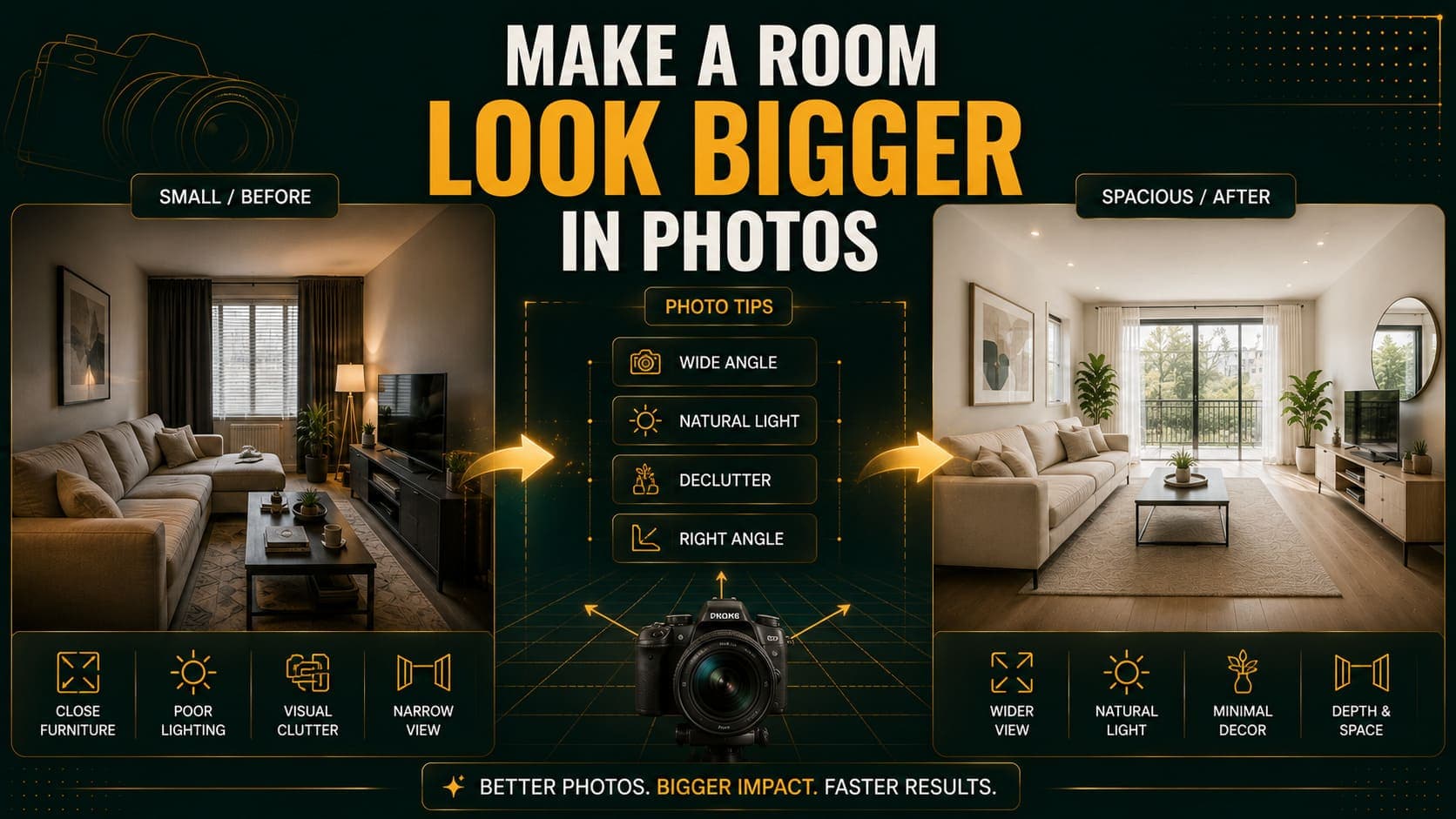 How to Make a Room Look Bigger in Photos (Without Faking It)