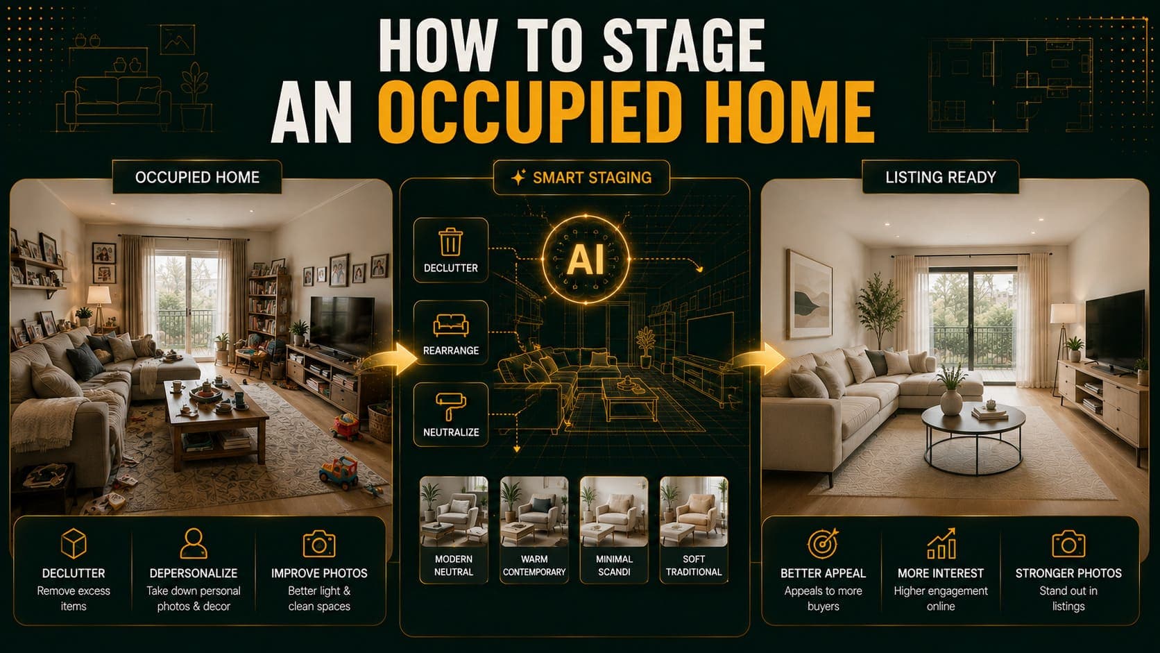 How to Stage an Occupied Home for Sale